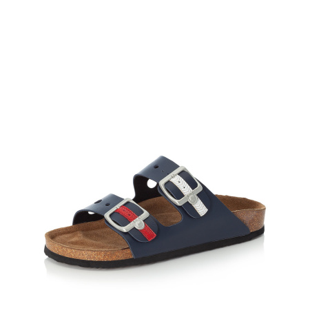 Шлепанцы  Rieker  синий  кожа искусств. F-90970 фото в интернет-магазине | Omadey.ru