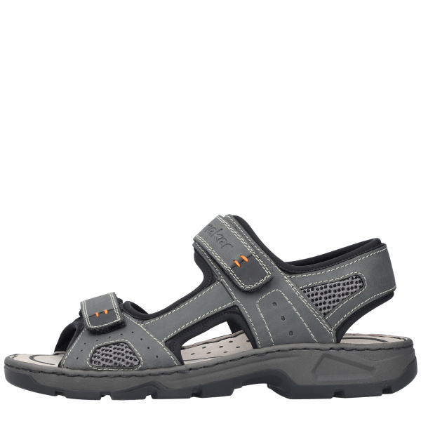 Фото Сандалии  Rieker  серый  кожа искусств./текстиль F-400475