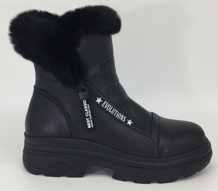 Ботинки  Baden  черный  кожа Z-8830 фото в интернет-магазине | Omadey.ru