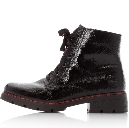 Ботинки  Rieker  черный  кожа лаковая искусств. Z-90576 фото в интернет-магазине | Omadey.ru