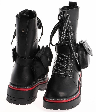 Ботинки  Keddo  черный  кожа искусств. Z-100842 фото в интернет-магазине | Omadey.ru