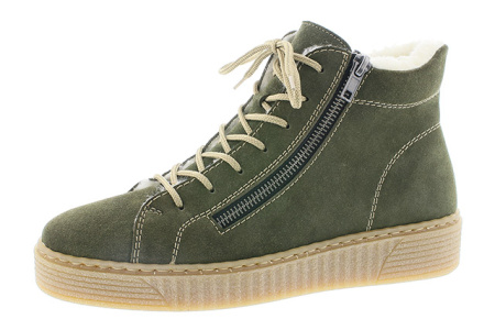 Ботинки  Rieker  зеленый  кожа Z-7666 фото в интернет-магазине | Omadey.ru