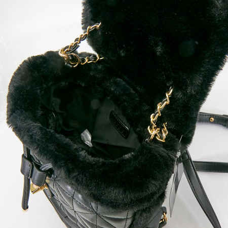 Рюкзак  Keddo  черный  иск. кожа / иск. мех c08107 фото в интернет-магазине | Omadey.ru