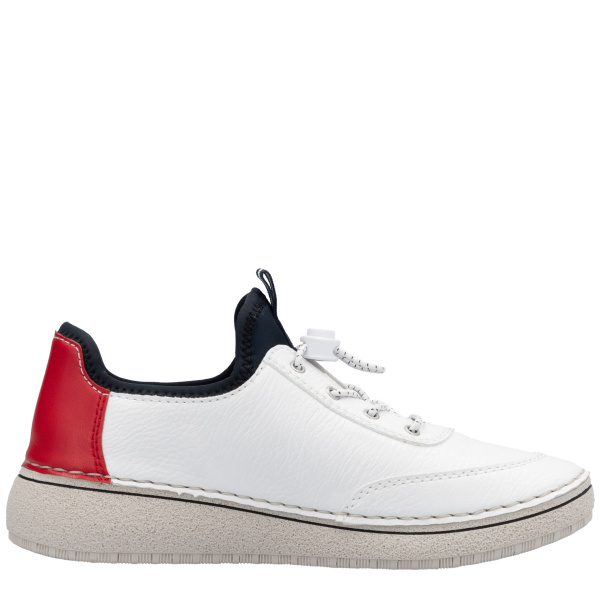 Фото Кроссовки  Rieker  белый  кожа искусств./текстиль F-400015