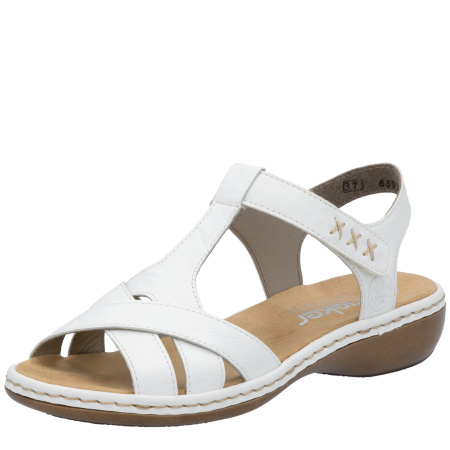 Сандалии  Rieker  белый  кожа/кожа искусств. F-400119 фото в интернет-магазине | Omadey.ru