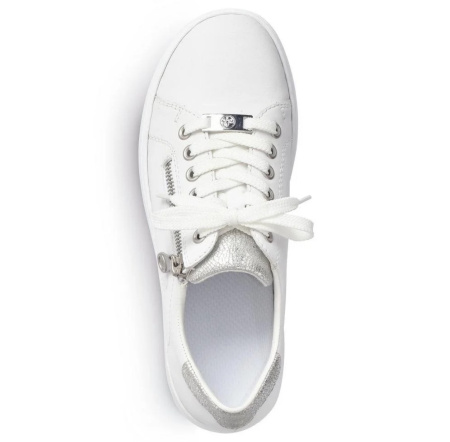 Кеды  женские Rieker  белый  кожа/кожа искусств. F-91301 фото в интернет-магазине | Omadey.ru