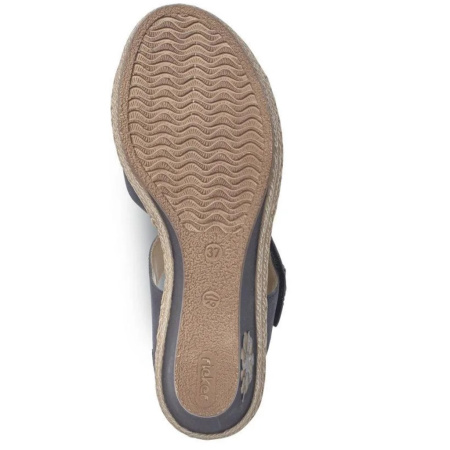 Босоножки  Rieker  синий  кожа/кожа искусств. F-91295 фото в интернет-магазине | Omadey.ru