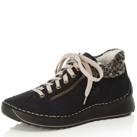 Полуботинки  Rieker синий кожа искусств./текстиль Z-400203 фото в интернет-магазине | Omadey.ru