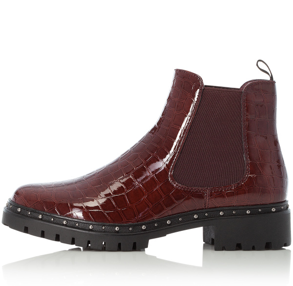 Фото Ботинки  Rieker  бордовый  кожа лаковая искусств. Z-90566