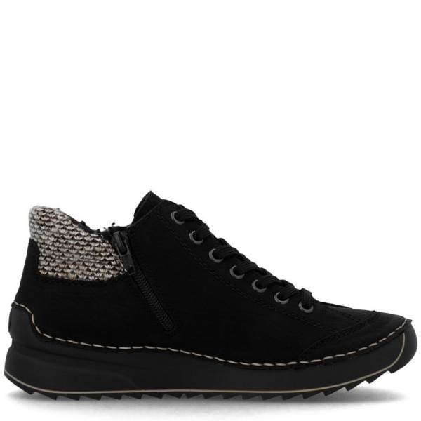 Фото Ботинки  Rieker  черный  кожа искусств./текстиль Z-400860