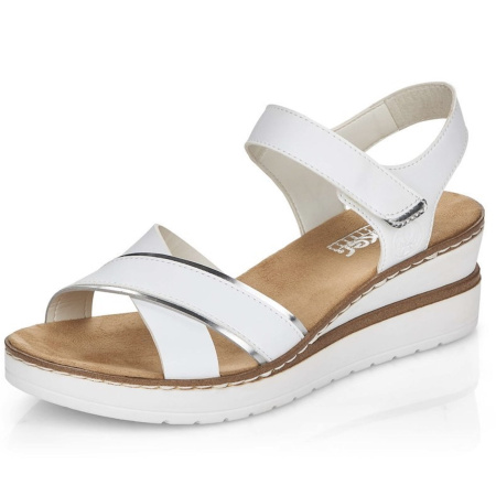 Босоножки  Rieker белый кожа искусств. F-400643 фото в интернет-магазине | Omadey.ru