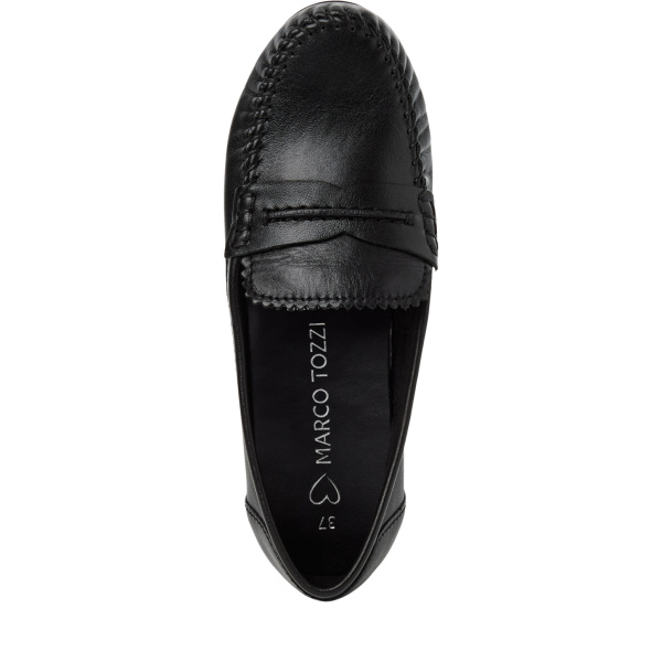 Фото Мокасины  Marco Tozzi  черный  кожа F-400596