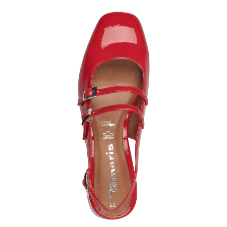 Босоножки  Tamaris  красный кожа искусств. F-400901 фото в интернет-магазине | Omadey.ru