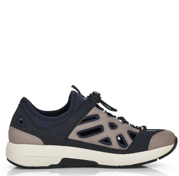 Фото Кроссовки жен Rieker синий кожа/кожа искусств./текстиль F-200385