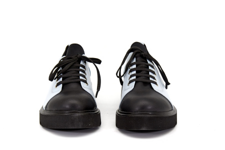 Полуботинки  Rovigo  сине-черный  кожа Z-8216 фото в интернет-магазине | Omadey.ru