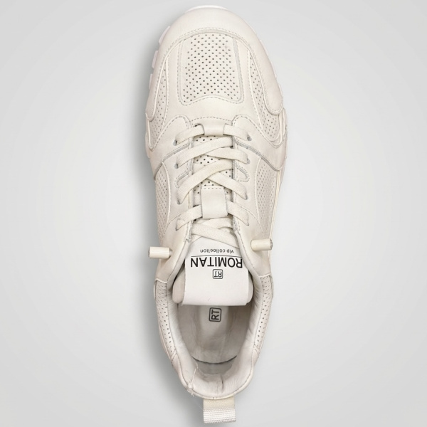 Фото Кроссовки  Romitan  белый  кожа  F-401193 мужские