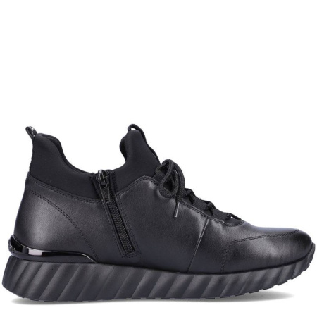 Полуботинки  Remonte  черный  кожа/текстиль Z-400055 фото в интернет-магазине | Omadey.ru