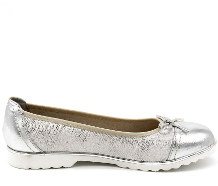 Балетки  Jana  белый  текстиль F-81072 фото в интернет-магазине | Omadey.ru