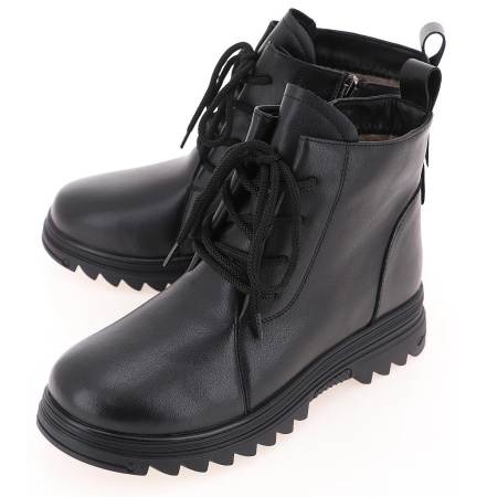 Ботинки  Baden  черный  кожа Z-400373 фото в интернет-магазине | Omadey.ru