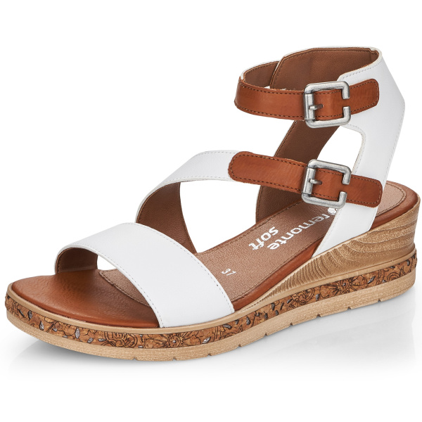 Фото Босоножки  Remonte  белый  кожа искусств. F-100329