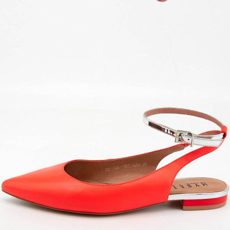 Слингбэки  MYSET  коралловый  шевро F-80949 фото в интернет-магазине | Omadey.ru