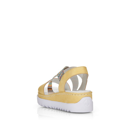 Босоножки  Rieker  желтый  кожа искусств. F-100599 фото в интернет-магазине | Omadey.ru