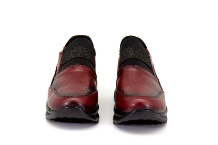 Полуботинки  Rovigo  бордовый  кожа Z-8221 фото в интернет-магазине | Omadey.ru