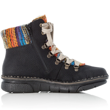 Ботинки  женские Rieker  черный  кожа искусств./текстиль Z-200569 фото в интернет-магазине | Omadey.ru