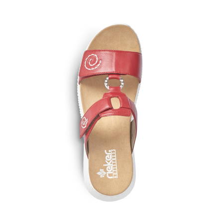 Шлепанцы  Rieker  белый  кожа F-80717 фото в интернет-магазине | Omadey.ru