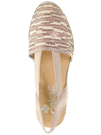 Босоножки  Rieker  бронзовый  кожа искусств./текстиль F-81304 фото в интернет-магазине | Omadey.ru