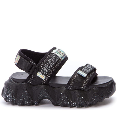 Сандалии  Crosby  черный  кожа искусств./текстиль F-90474 фото в интернет-магазине | Omadey.ru