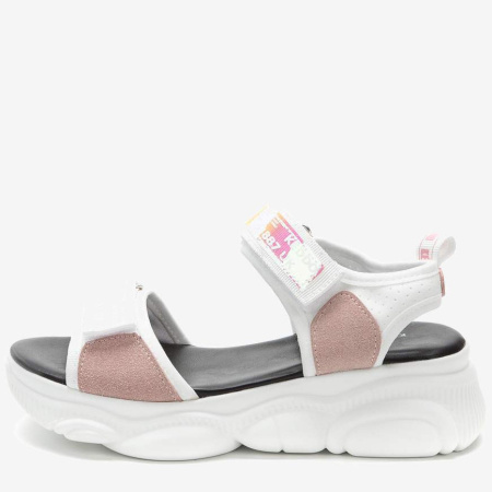 Сандалии  Keddo  белый  замша искусств./текстиль F-90864 фото в интернет-магазине | Omadey.ru