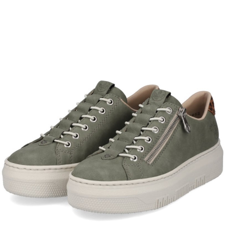 Кеды  Rieker  зеленый  кожа искусств. F-400037 фото в интернет-магазине | Omadey.ru