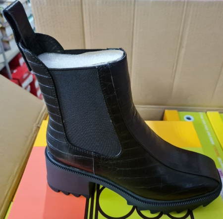 Ботинки  Madella  черный  кожа Z-100569 фото в интернет-магазине | Omadey.ru