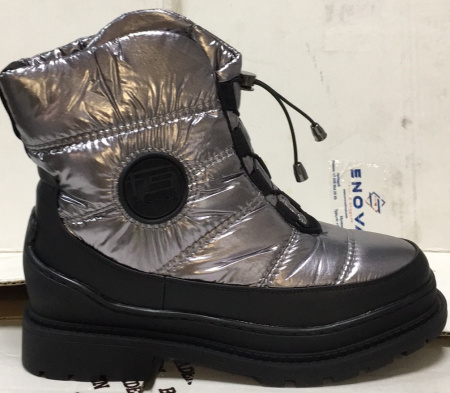 Ботинки  Baden  серебряный  кожа искусств. Z-8937 фото в интернет-магазине | Omadey.ru