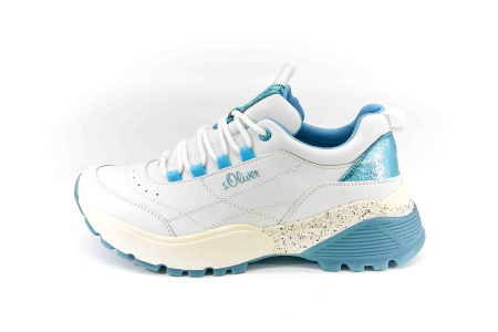 Кроссовки  S.Oliver  белый  иск. материал F-80243 фото в интернет-магазине | Omadey.ru