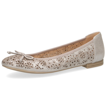 Балетки  Caprice  серебряный  кожа F-80528 фото в интернет-магазине | Omadey.ru