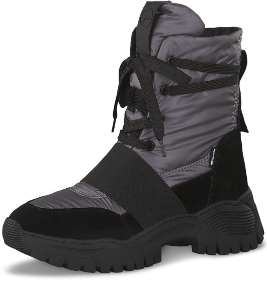 Фото Ботинки  Tamaris  лиловый  текстиль Z-90407