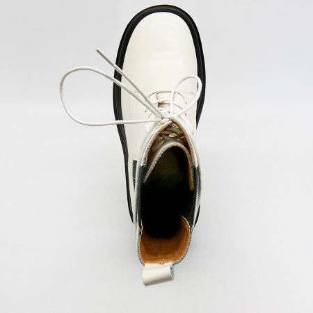 Ботинки  CV Martanni  белый  кожа Z-90641 фото в интернет-магазине | Omadey.ru