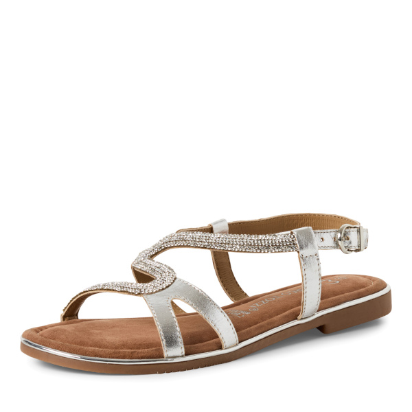 Фото Сандалии  Marco Tozzi  серебряный  кожа F-401078