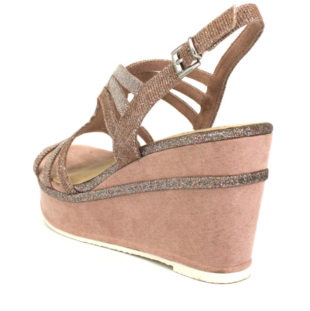 Босоножки  Marco Tozzi  розовый  текстиль F-72001 фото в интернет-магазине | Omadey.ru