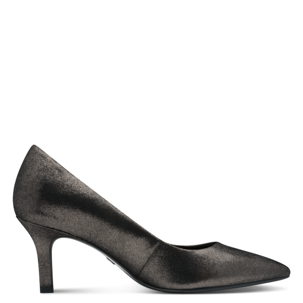 Фото Лодочки  Tamaris  черный  кожа   Z-400962