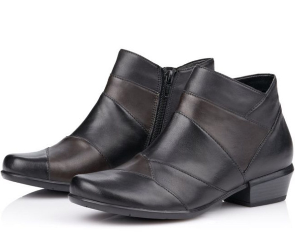 Фото Ботинки  Remonte  черный  кожа/кожа искусств. Z-89142