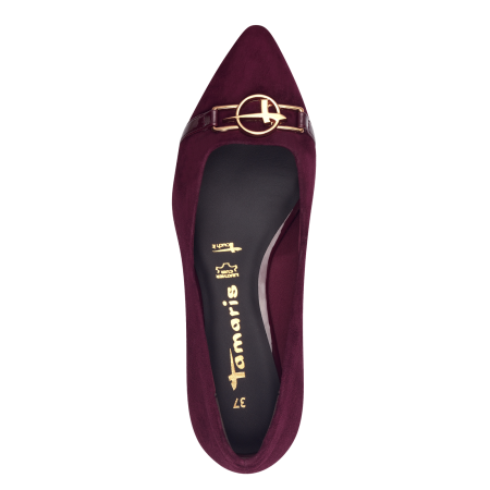 Туфли  Tamaris  красный  кожа Z-400397 фото в интернет-магазине | Omadey.ru