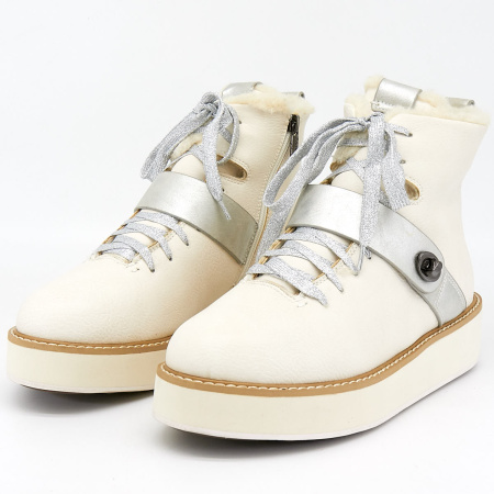 Ботинки  Betsy  белый  кожа искусств. Z-7487 фото в интернет-магазине | Omadey.ru