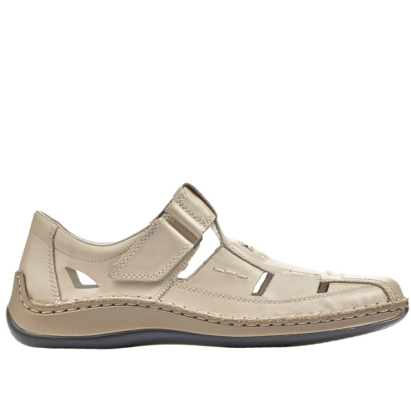 Фото Туфли летние  Rieker  бежевый  кожа F-400110