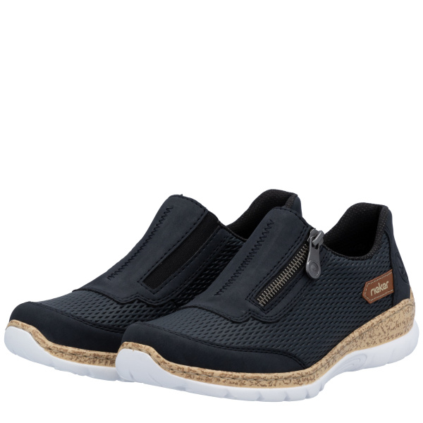 Фото Кроссовки Rieker синий кожа/кожа искусств. F-400039