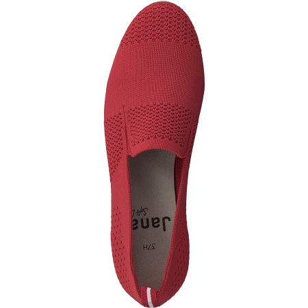 Туфли  Jana  красный  текстиль F-80809 фото в интернет-магазине | Omadey.ru