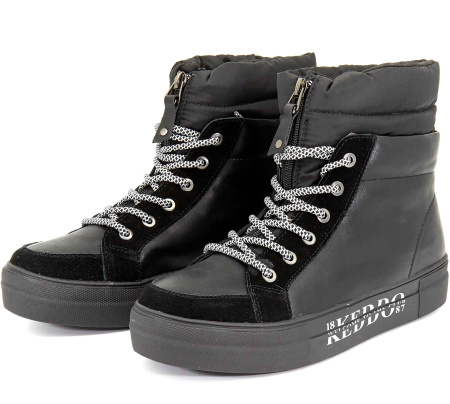 Ботинки  Keddo  черный  замша/кожа искусств. Z-8638 фото в интернет-магазине | Omadey.ru