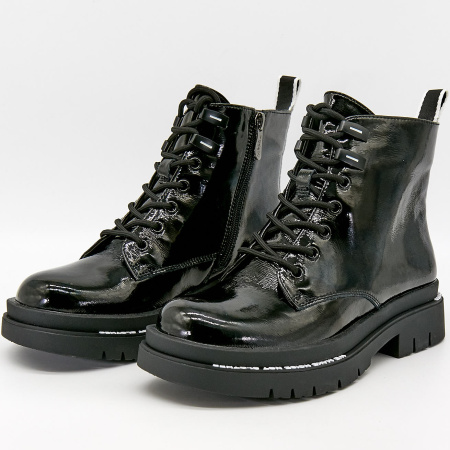 Ботинки  Madella  черный  кожа Z-100528 фото в интернет-магазине | Omadey.ru